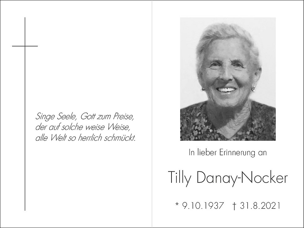 Tilly Danay Nocker Aus Andrian Trauerhilfeit Das Südtiroler Gedenkportal 